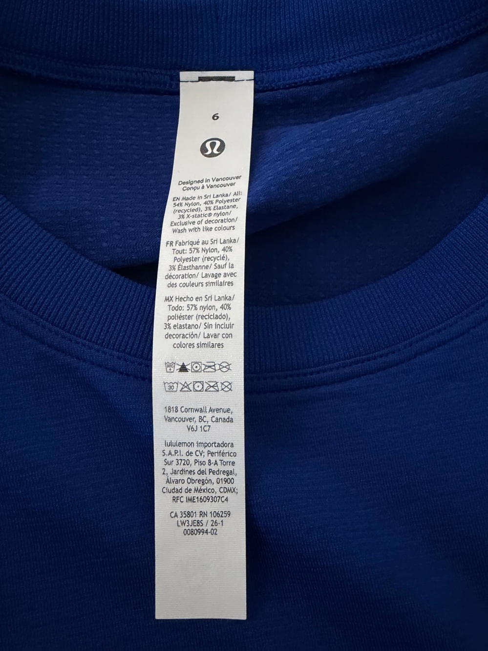lululemon athletica Swiftly Relaxed Short Sleeve - Updated fit in Royal Blue - 6 - Picture 3 of 4
